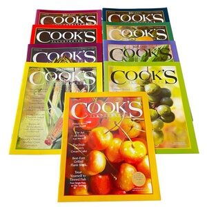 Cooks Illustrated Magazine Lot of 9 Cookbooks